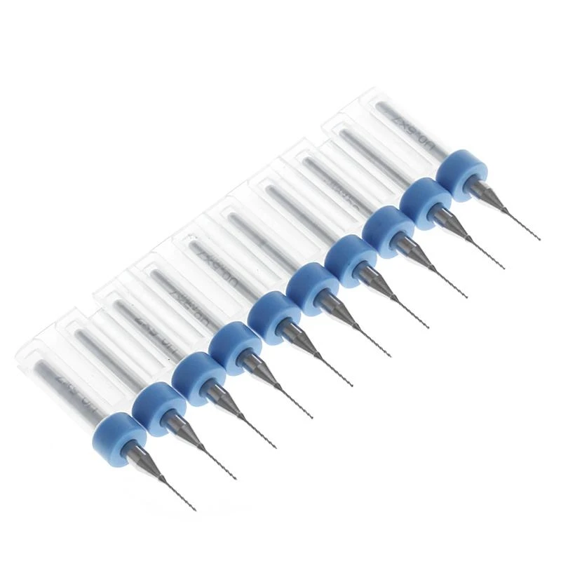 Y1AD baru 10pc 0.5mm Tip 1/8 "Shank Flute Micro PCB Bit Bit