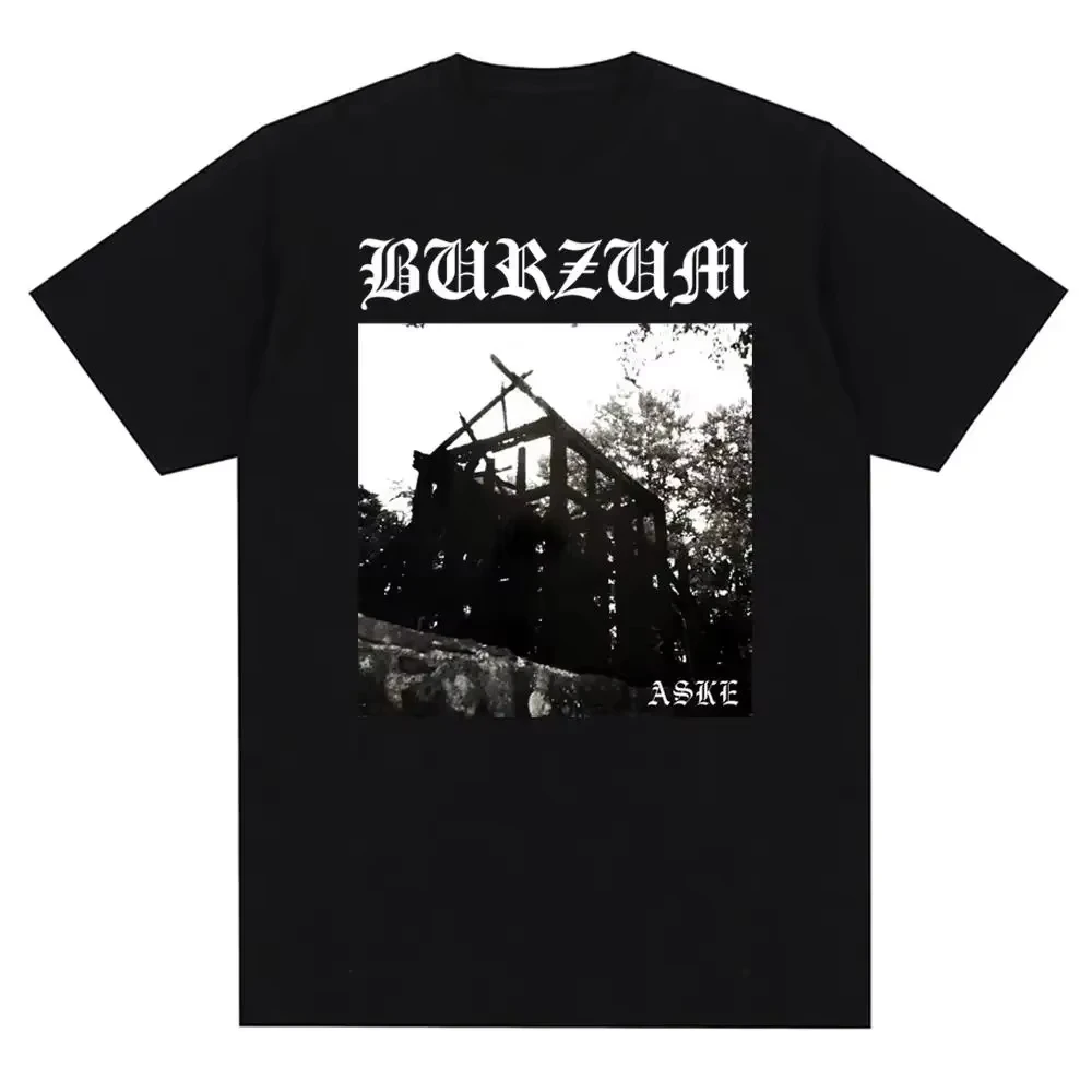 Burzum Vintage Metal Band T-shirt Gothic Dark Aesthetic Streetwear Unisex Oversized Washed Cotton Comfortable and casual
