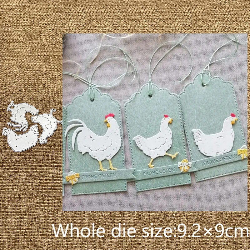 Troqueles de corte de Metal para manualidades, 3 piezas, decoración de pollo, álbum de recortes, tarjeta de papel, troquelado en relieve, nuevo