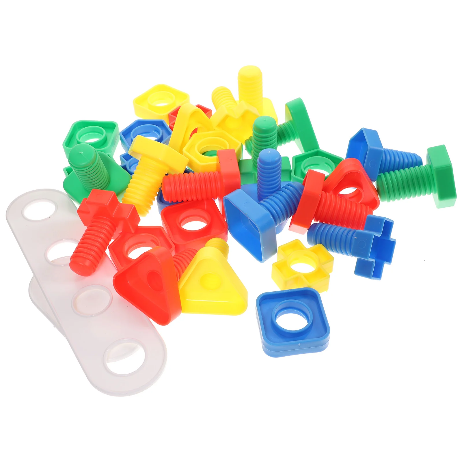 16 Pairs Screw Toy Plastic Building Block Tightening Playthings Educational Toys Kids Blocks Colorful