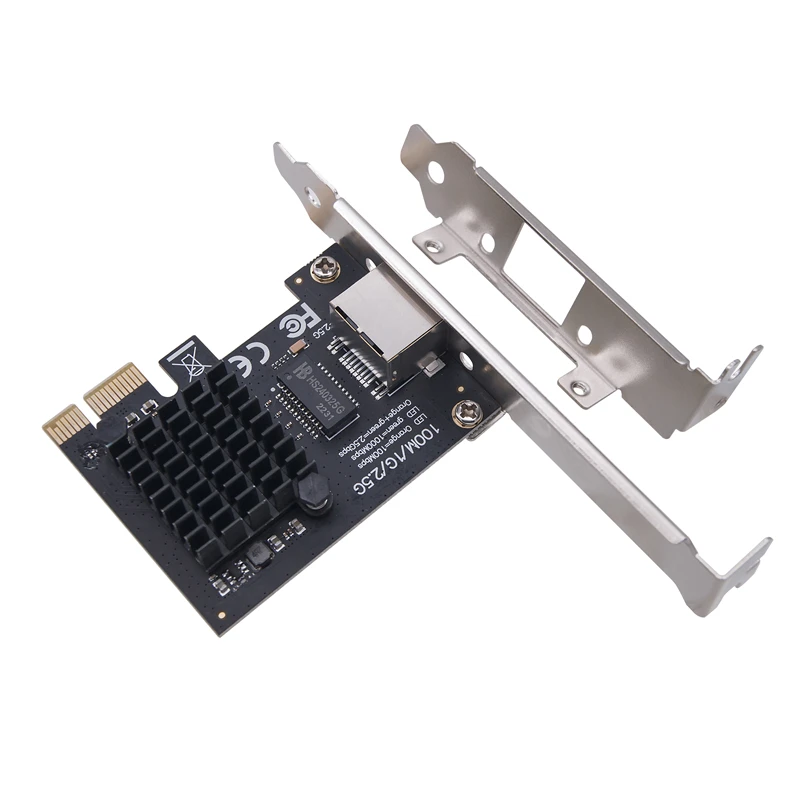 OULLX 2.5Gbps Network Card Adapter PCI-e 1X Desktop Built-in Expansion Card RJ45 Gigabit Ethernet for Computer Parts Accessories