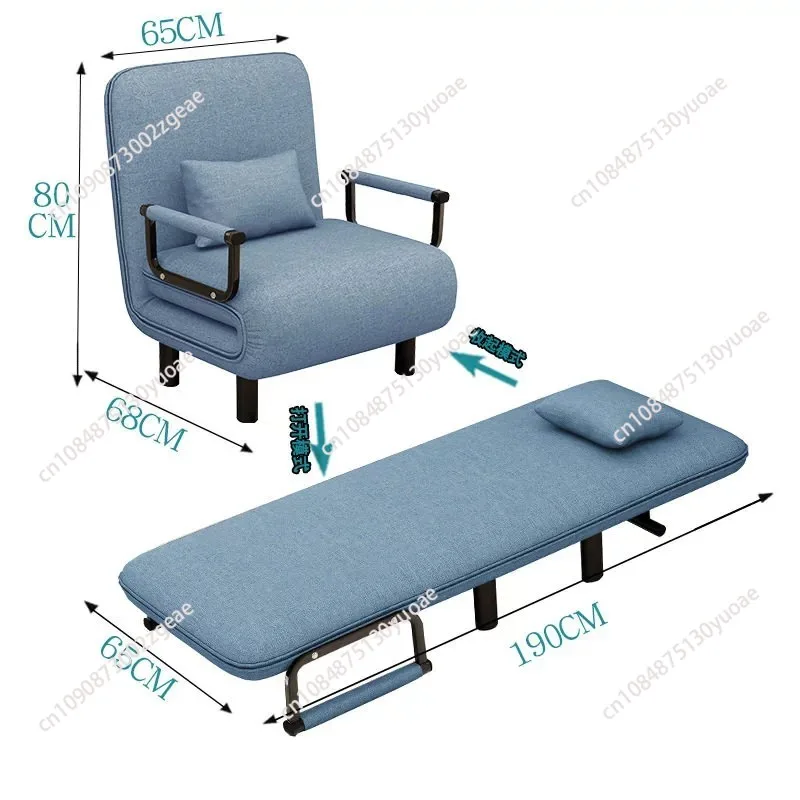 Modern Folding Sofa Bed Apartment Small Apartment Simple Single and Double Folding Sofa with Armrest
