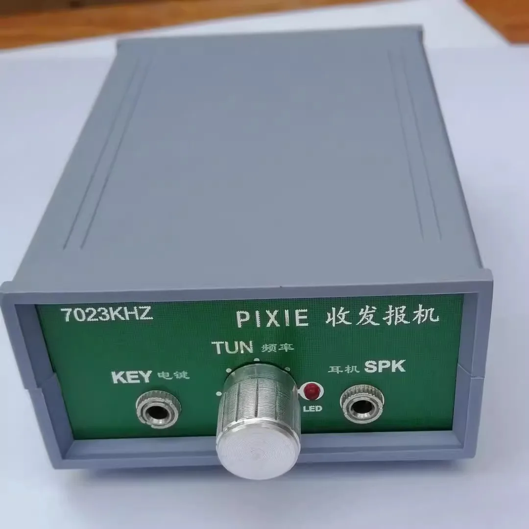 1PCS  Super PIXIE CW short wave transceiver machine Kit with case 7023KHZ