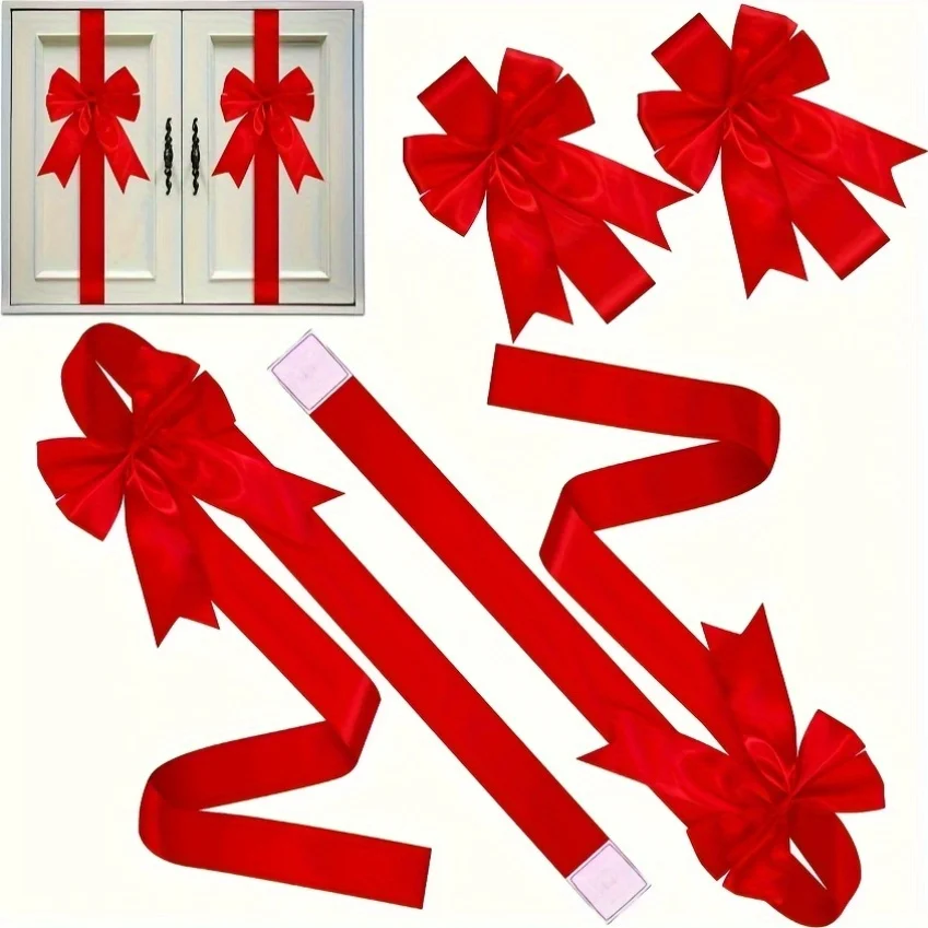 Große Weihnachtsschrank-Bandschleife, ideal für Zuhause, Heimwerker, Basteldekorationen, Geschenkverpackungen und Weihnachtsdekorationen für Hochzeiten.