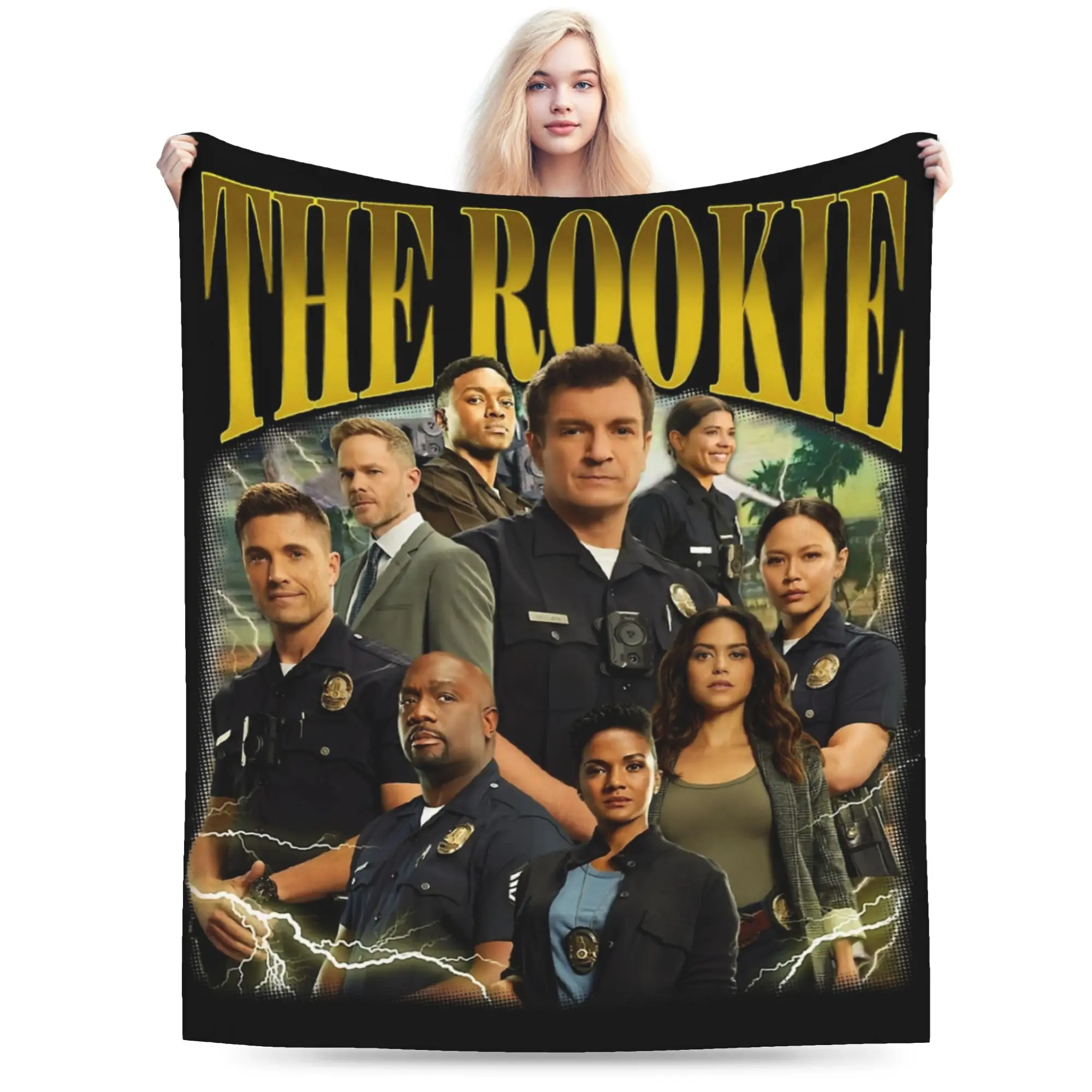 Vintage The Rookie Bootleg Blanket Coral Fleece Plush Spring Autumn  Portable Soft Throw Blanket for Bed Office Bedding Throws