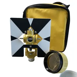 Prisma único totalmente de METAL para estación TOTAL de topografía, soporte de prisma de rosca constante de 0mm, 5/8x11, bolsa suave de objetivo