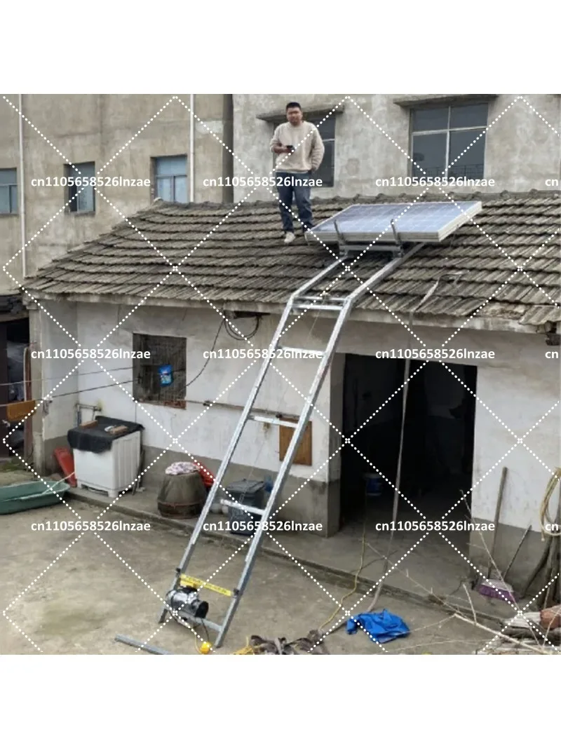 Small Ladder Automatic Turning Resin Tile Inclined Roof Glazed Tile Lift for Panel Doors Windows Photovoltaic