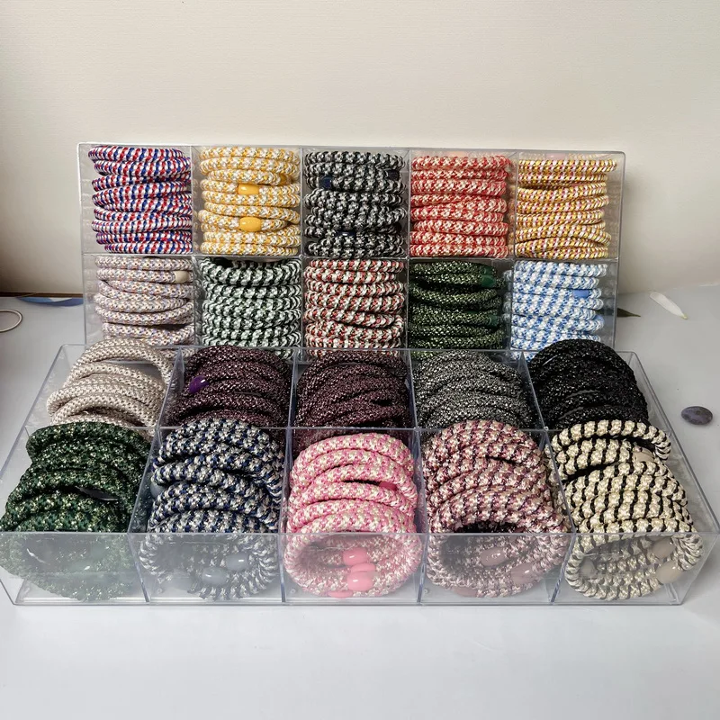 3 sztuk/zestaw kobiety moda złoty drut gumeczki do wlosow elastyczne cewki gumki do wlosow dla kobiet gumka do wlosow Scrunchie gumki recepturki do włosów akcesoria