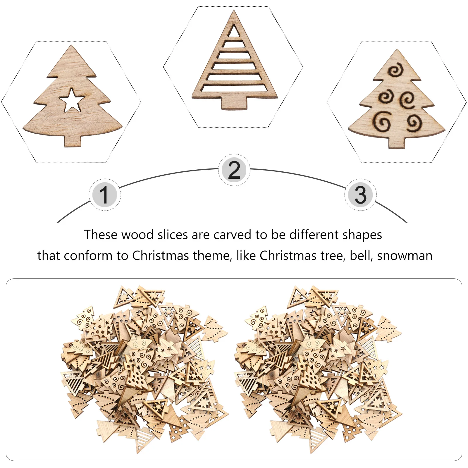 

Creative Cutouts Slice Wooden Decoration for Home Christmas Wood Decor Slices Good for Craft Projects Christmas Wood Crafts