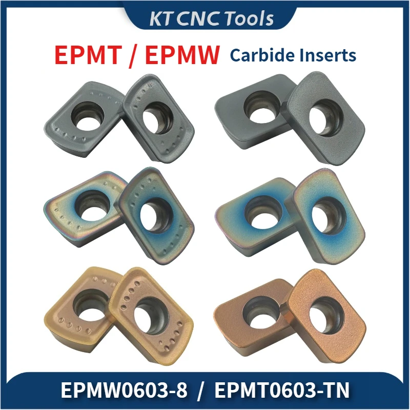 

EPMW0603 EPMT0603 Carbide High Feed Milling Cutter inserts CNC Thread Milling Cutter Head Insert Compatible LPNW0603 LPMT0603