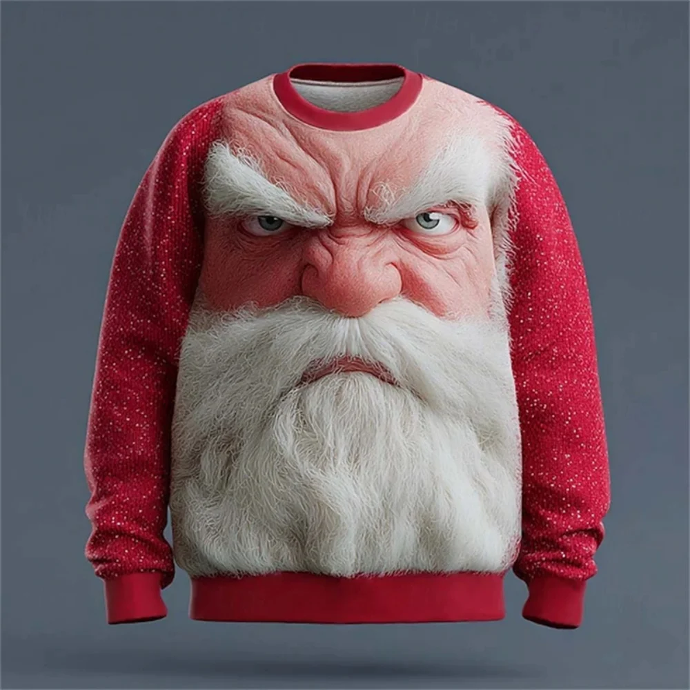 

Hilarious Santa Claus Cosplay Ugly Christmas Sweater Casual Holiday Party Pullovers Xmas Sweatshirts Winter Casual Top Tracksuit