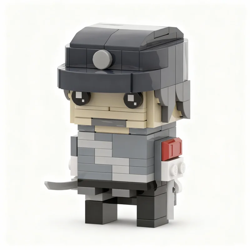154pcs MOC Junpei Iori BrickHead - Persona 3 Reload BrickHeadz Model Toys Building Blocks Construction Christmas Gift Brick