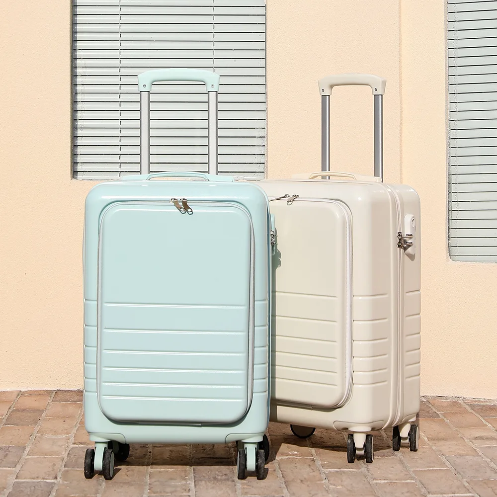 Compartiment à bagages avec ouverture du couvercle avant, valise à roulettes 20 ", Code d'embarquement, valise de voyage universelle de grande capacité