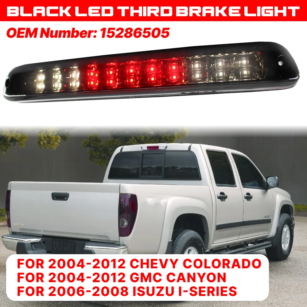 

1x LED Third Brake Light Third Tail Brake Light Reverse Lamp For Chevy Colorado, GMC Canyon 2004-2012, Isuzu I-Series 2006-2008