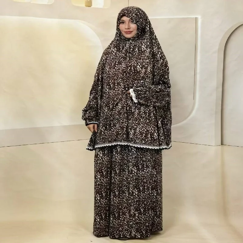 

Африканское Рамадан, арабское мусульманское женское скромное платье, элегантное Дубай, Абая, исламская церковная одежда с принтом, свободный однотонный халат из Турции 1