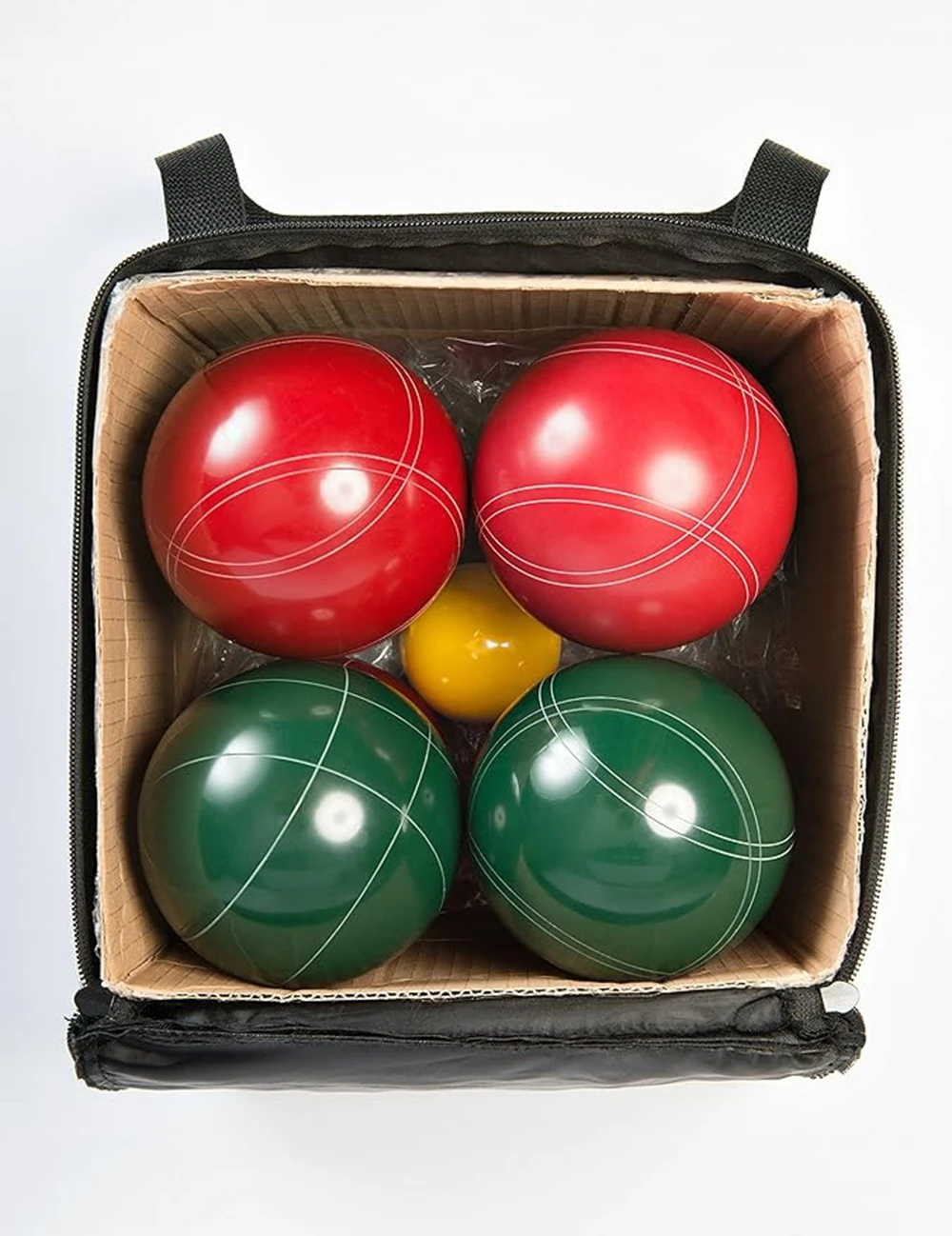 St Pierre Sports Professional Bocce Set, Green/Maroon, 107mm