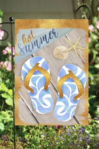 Hot Summer Flip Flops Garden Flag * Double Sided * Top Quality