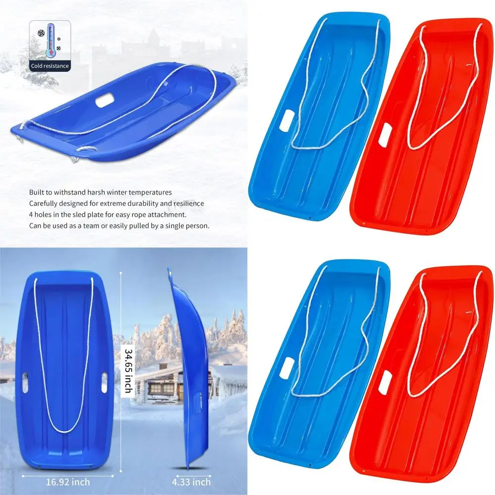 

Гибкие санки-ватрушки для детей 35 дюймов с морозостойким пластиком и поводком с двумя ручками