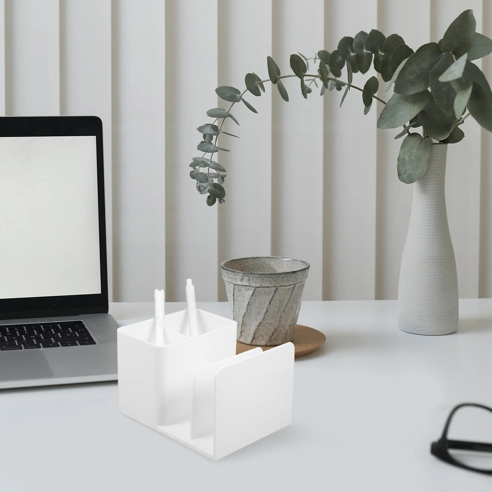 Plastic Multifunctional Pencil Holder Pen Containers File Storage Box Desktop Letter Document Organizer Office Desk File