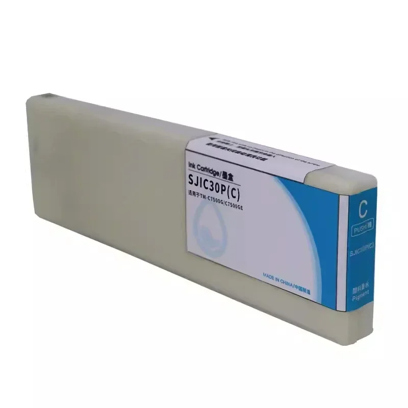 Pigment Ink Cartridge with chip Compatible for Epson ColorworkS TM-C7500G C7500G TM-C7500GE C7500GE SJIC30P 300ML Label Printer
