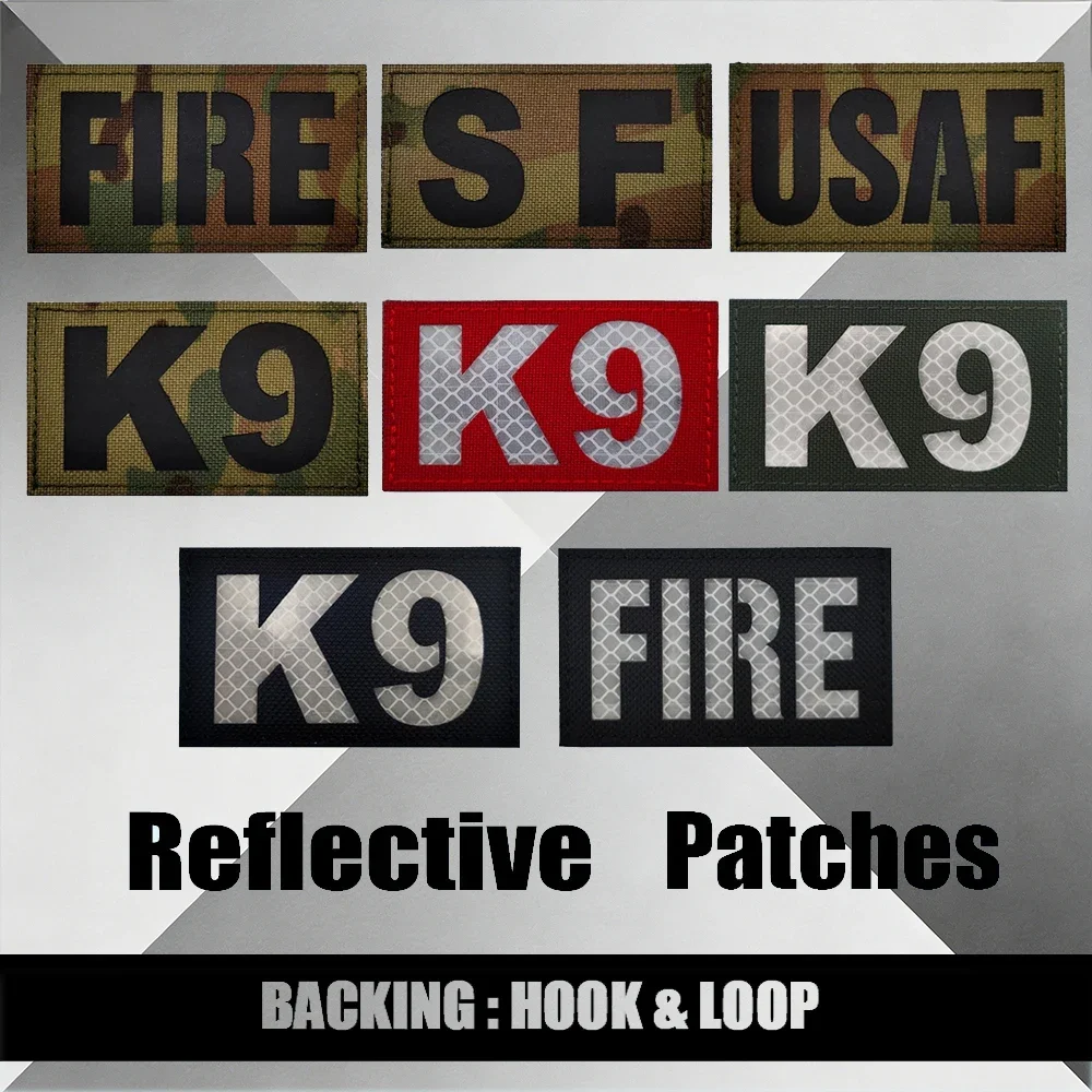 

Тактические нашивки FIRE K9 для собак, лазерная резка, светоотражающие, для ночного видения, для курток, на плечо, для самостоятельного пришивания, для активного отдыха