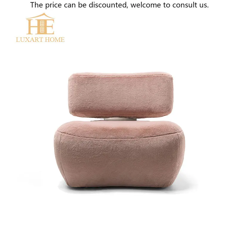

Italy Design Custom Pink Leather Arm Chair Modern Style Living Room Sofas And Leisure Furniture For Home Or Hotel Use