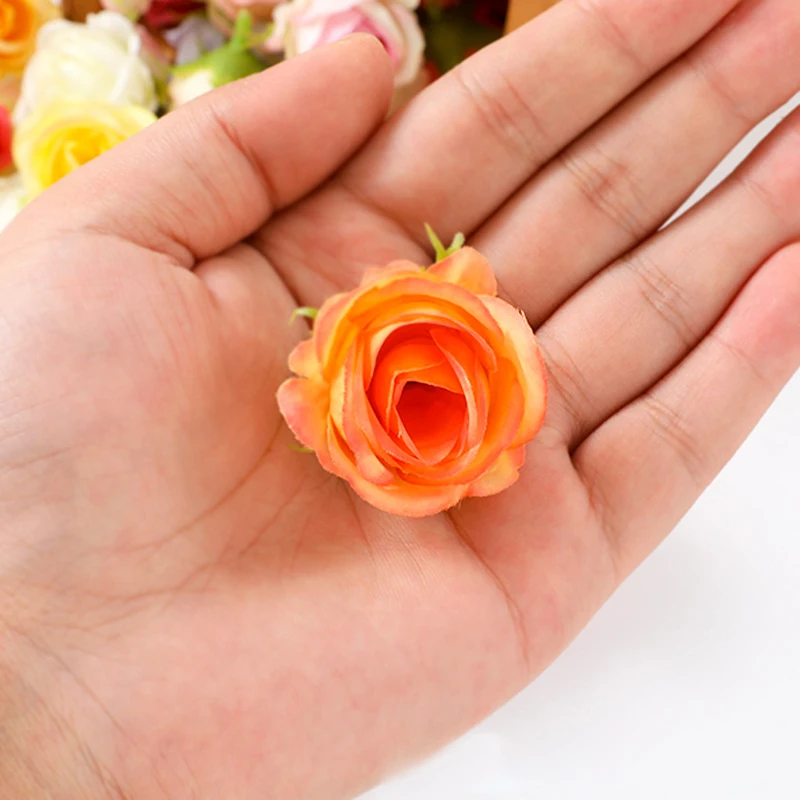 10/20/50 Stück künstliche Rosenblüten, 4 cm, Seidenblumen für Hochzeitsdekoration, Heimdekoration, Girlande, Bastelzubehör, Geschenkzubehör – Detail 14