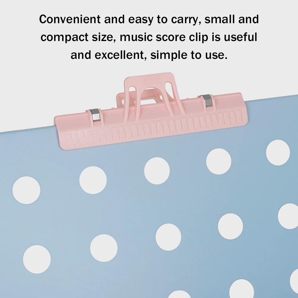 

2 pcs Sheet Music Clip Piano Score Holder Durable Compact Size Guitar Violin Accessories Practical Gifts Musicians