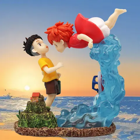 Ponyo sur la falaise Figurine Ponyo Sousky Seagal Figurine Pvc Gk Statue Anime Figurine d'action 15 cm modèle poupée Collection jouet enfant cadeau
