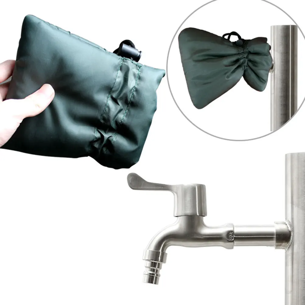 

Faucet Cover Winter Sock Anti-freezing Bag Durable Drawstring Design Long Term Use Fits Most Faucets Prevents Ice Damage Easy