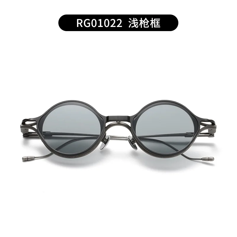 2 In 1 Pure Titanium Vintage Magnetic Clip-on Sunglasses Eyeglasses Frame for Men Women Luxury Brand Design Custom Prescription