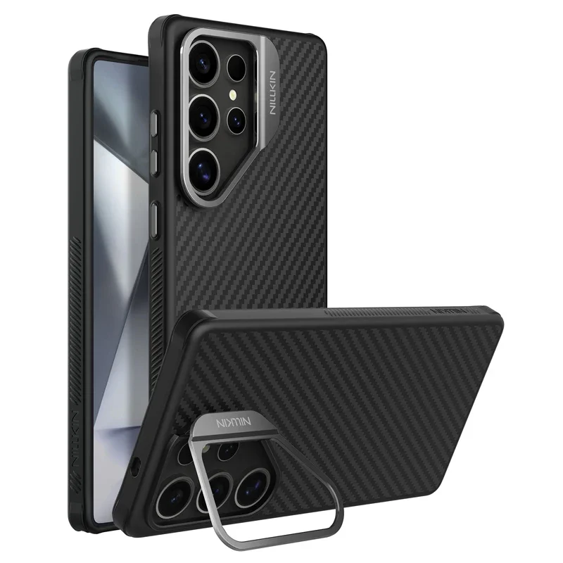 

Чехол NILLKIN для Samsung S25 из ультра-арамидного волокна с магнитным противоударным чехлом Magsafe, противоударный чехол-подставка, мягкий чехол из ТПУ