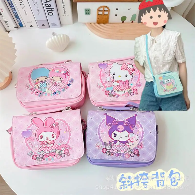 

Sweet Kuromi Hello Kitty Anime Kawaii Sanrio Shoulder Crossbody Bag Cute Hangyodon Mobile Wallet Storage Bag Gifts for Girls