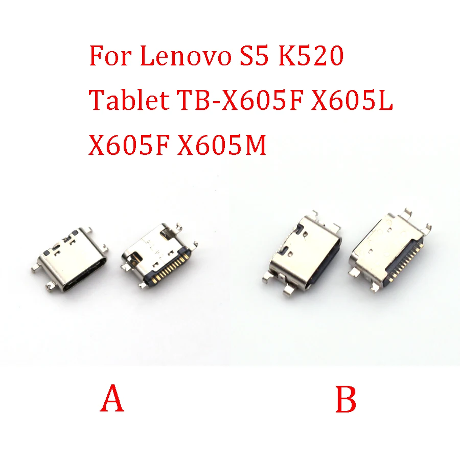 5-10pcs Type-C USB Charging Connector Socket Port For Lenovo S5 K520 Tablet Tab M10 10.1 Inch TB-X605F N M X605FC/LC