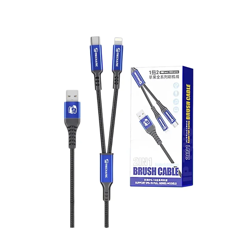 2 in 1 DFU-herstelkabel voor iPhone 6-15PM Automatische herstelmodus technische kabel Lightning type-C data Oplaadkabel