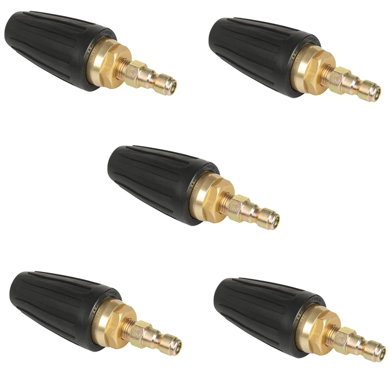 

5X Universal Pressure Washer Turbo Nozzle For High Pressure Outlet Fitting Rotary For Spinning Discharge Water 3000 Psi