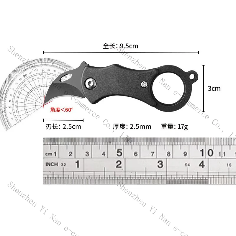 Mini EDC Outdoor Portable Knife Multi-purpose Hiking Hook Mini folding claw Open box necklace High hardness knife