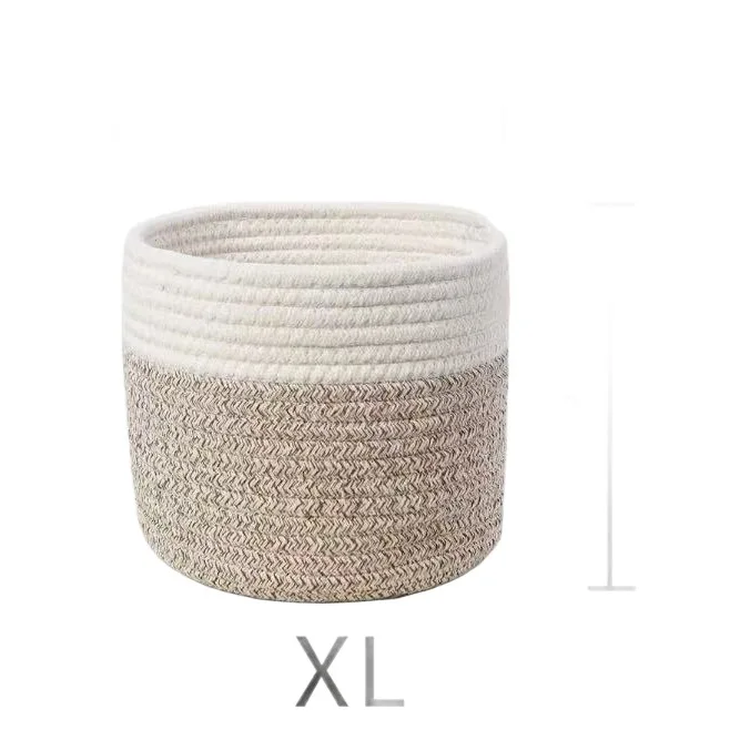 Weaving Household Miscellaneous Storage Basket, Household Toys and Cosmetics Storage Basket, Cotton Cloth Storage Basket