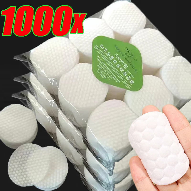 Disposable Soft Circular Makeup Remover Pads Doubles Sided Breathable Cotton Pads for Daily Facial Cleaning Nail Polish Remover