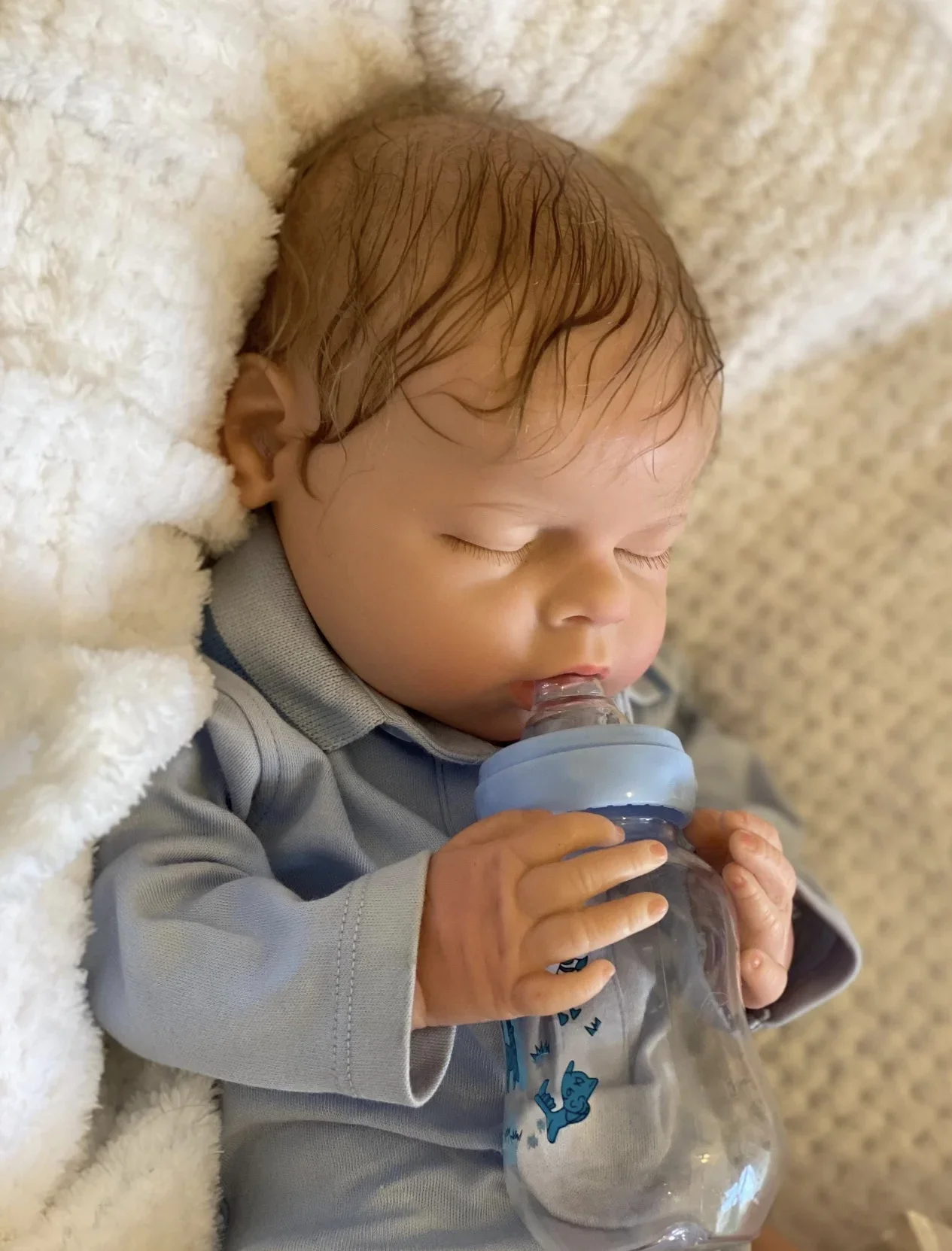 Aelha1 يمكن فتح الفم 20 بوصة كامل الجسم سيليكون تولد من جديد دمية فتاة أو صبي اليدوية الوليد الطفل للأطفال هدايا عيد ميلاد