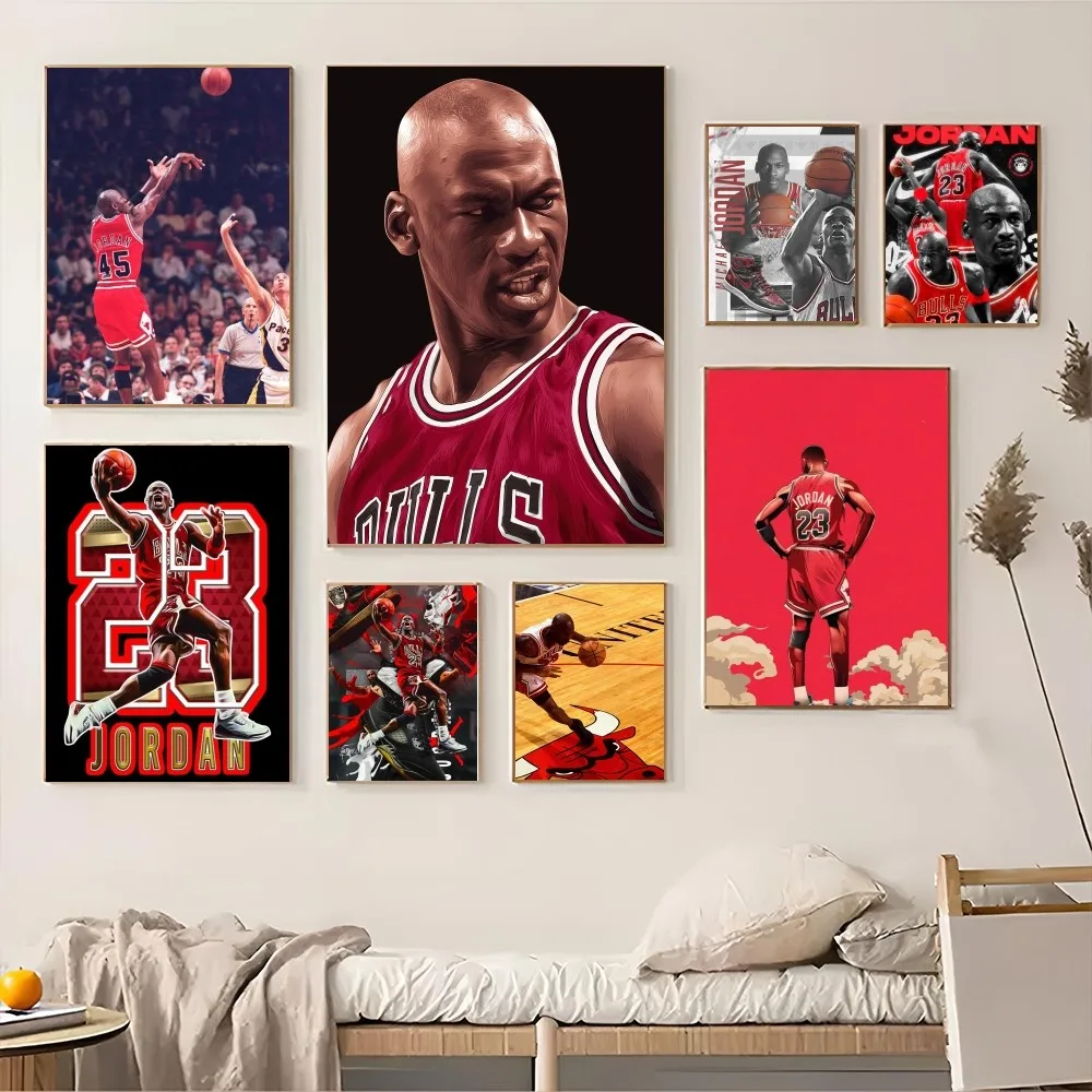 1PC Jordan Poster autoadesivo arte impermeabile adesivo di carta Coffee House Bar Room Wall Decor