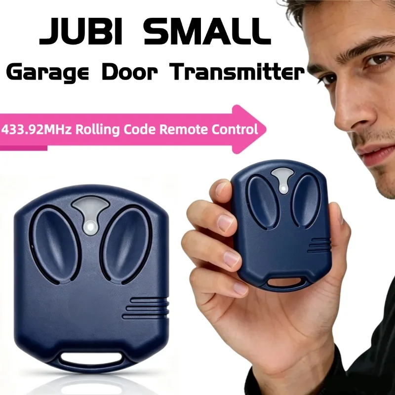 Replacement RF Transmitter 433.92MHz Compatible FADINI JUBI 433-2/433-4/433-2TR(SMALL) Rolling Code Garage Gate Remote Key Fob