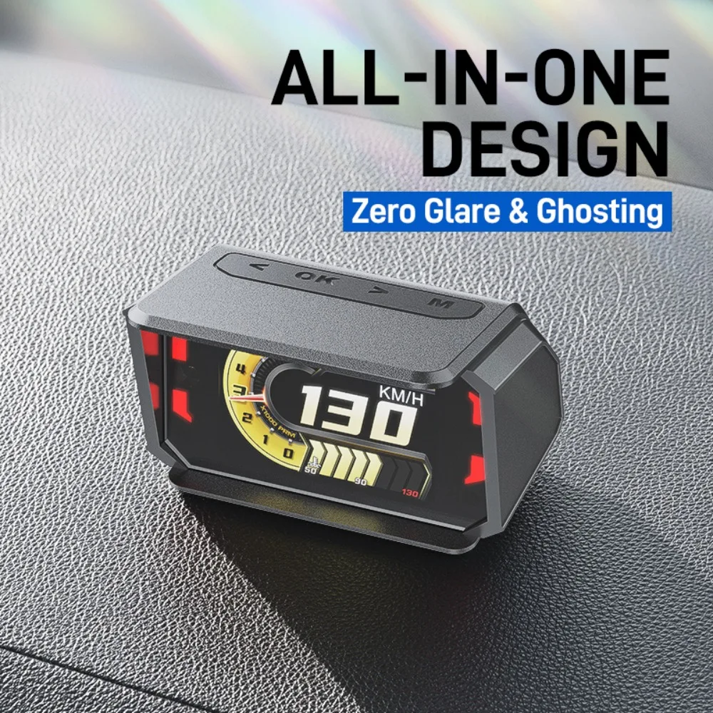 New A402 Head Up Display LCD Instrument Panel Modification Gauge RPM Voltage Oi Pressure Turbo Meter Universal