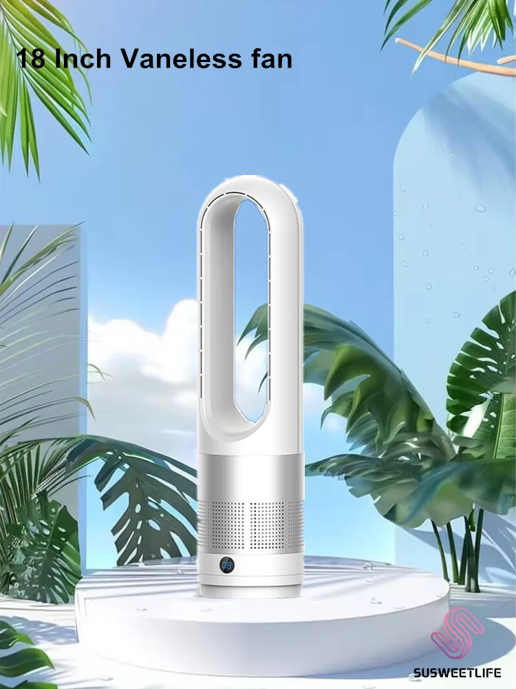 SUSWEETLIFE 18 inch Electric Leafless Fan Table Fan Cleaning Electric Fan Quiet Design, Eight Gear Wind Regulation 110V 220V