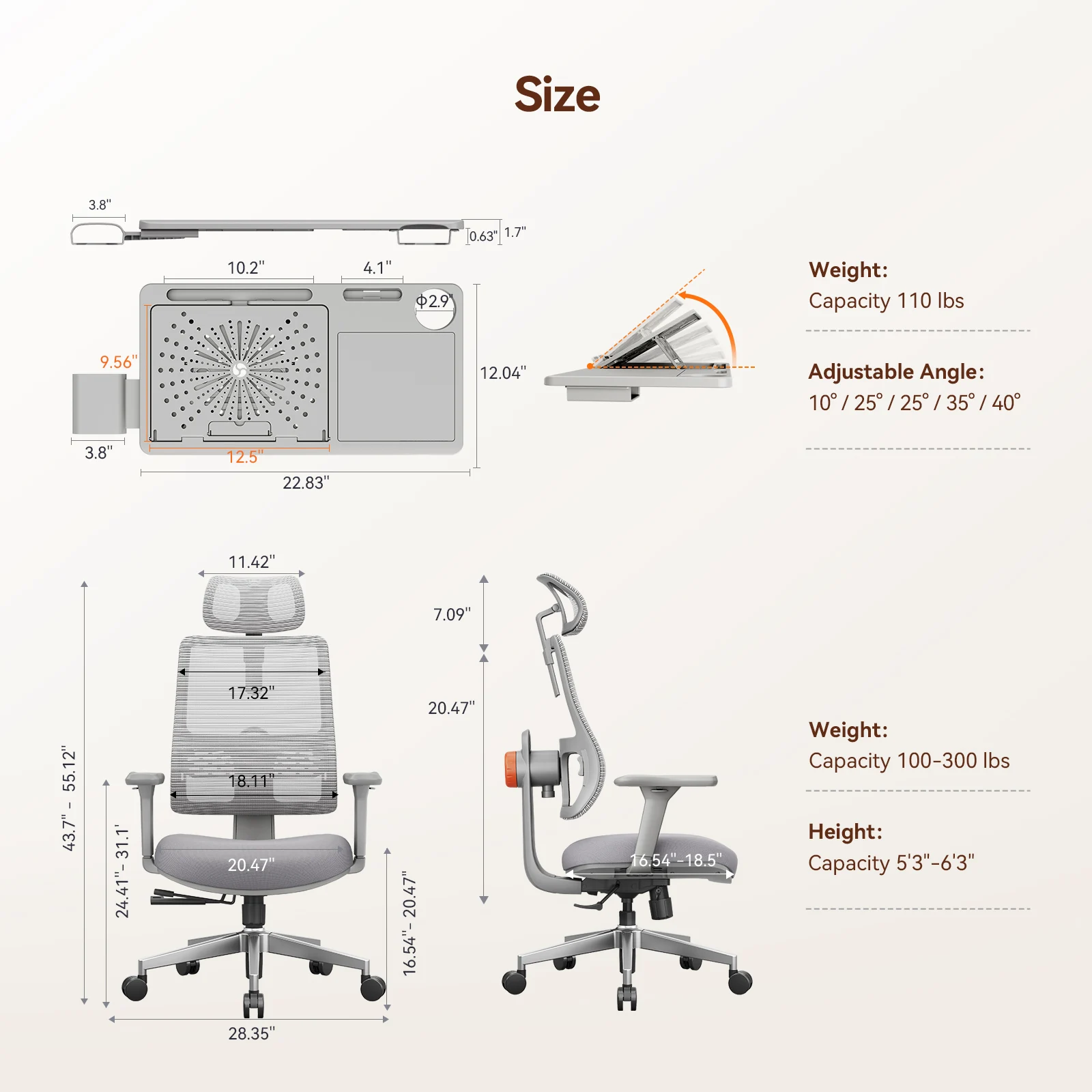 Silla Ergonómica NEWTRAL – Soporte Lumbar y Reposacabezas Ajustable - imagen 5