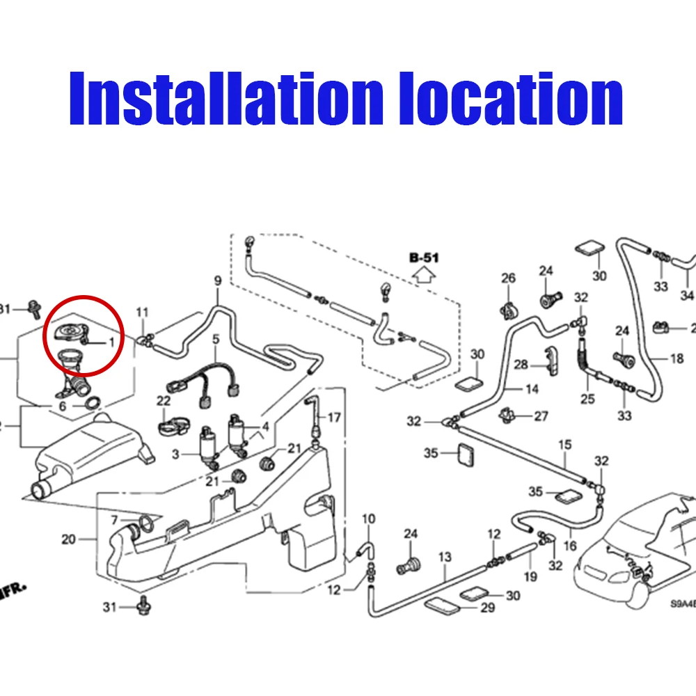 1x Windshield Wiper Washer Fluid Reservoir Bottle Lid Cap Cover For Honda Accord Fit Prelude CRV CRX 38513-SB0-961 Water Tank