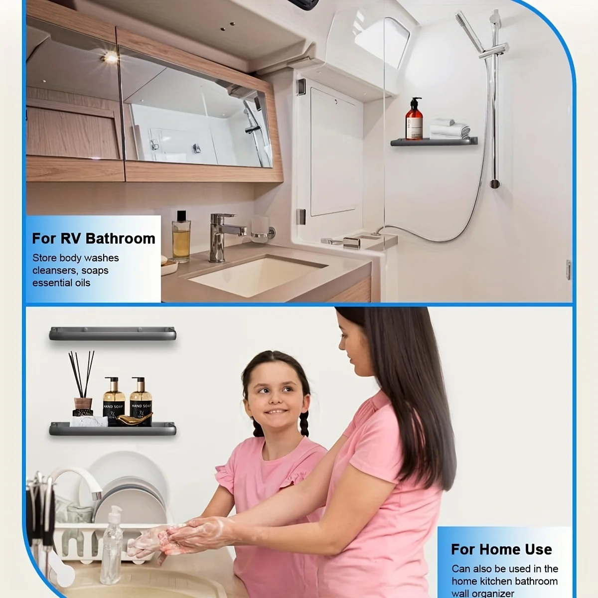 Estante de almacenamiento montado en la pared para Rv, estante de almacenamiento portátil plegable de gran capacidad para autocaravana, caravana, Van, accesorios para RV, 30cm