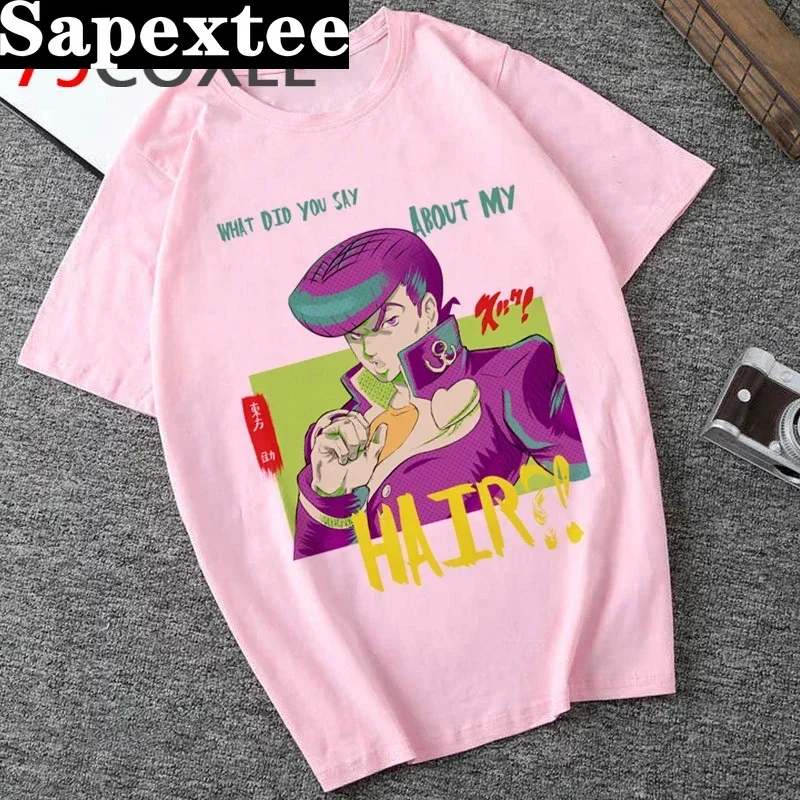 Jojo Bizarre Adventure Fashion Anime T-shirt Men Cool Funny Cartoon Summer T Shirt Graphic Casual Tshirt Streetwear Top Tee Male