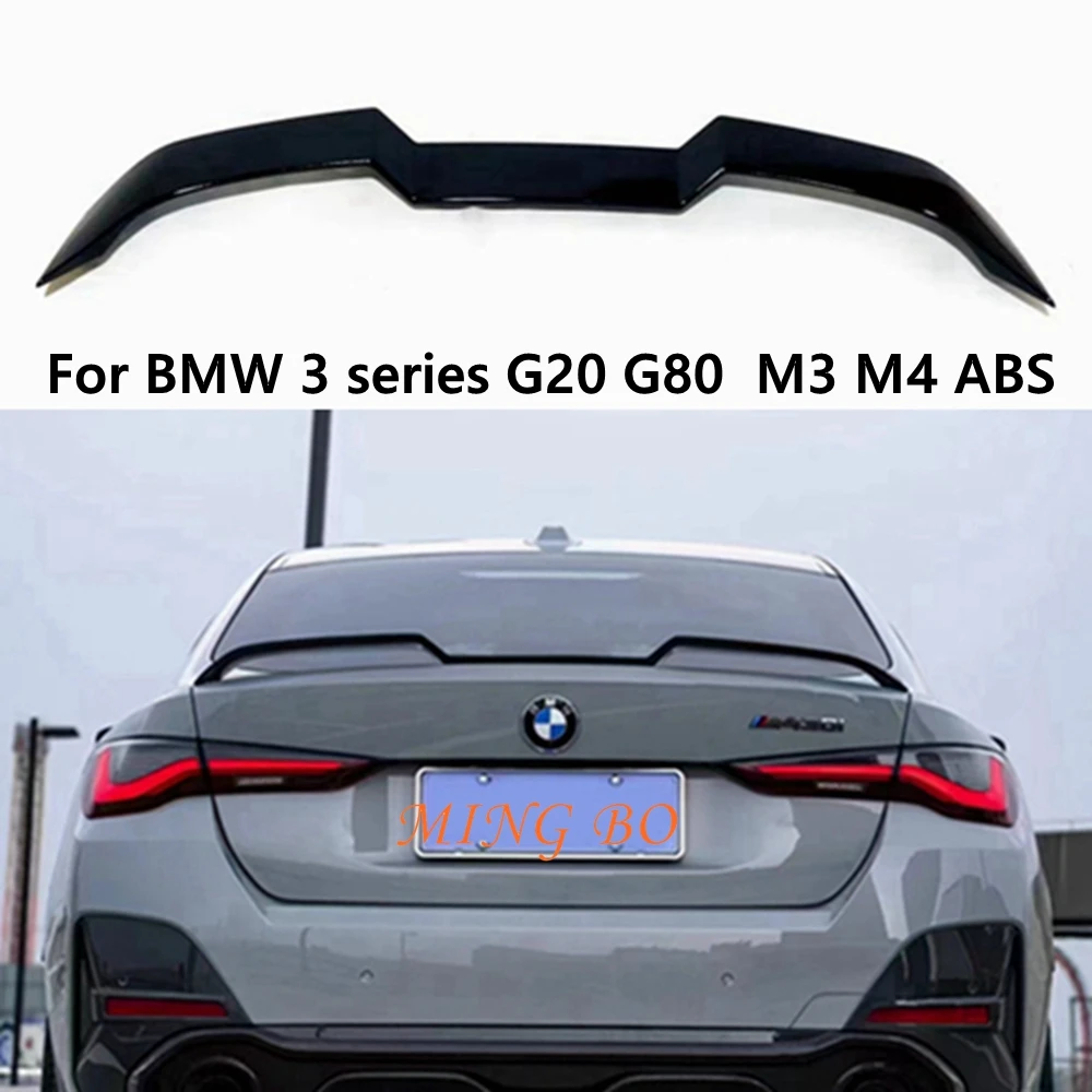 

For BMW M3 M4 M5 G20 G28 G22 G80 G30 F90 2021-2022 High Quality ABS Glossy black Car Rear Wing Trunk Lip Spoiler