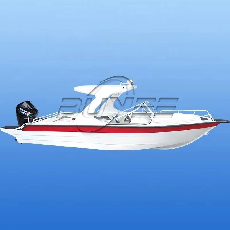 Design China Factory Price Boat Aluminum Alloy Central Control Speed Boat 22.3ft 10-12 Seats Comfort Recreational Boat
